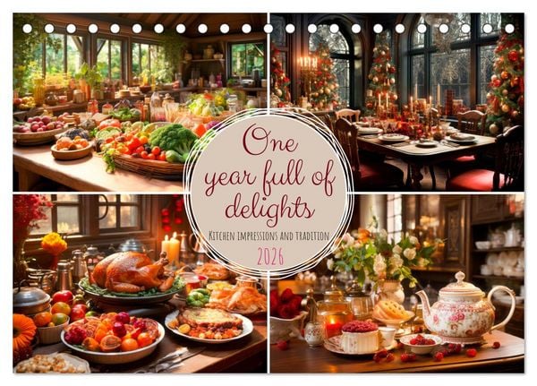 One year full of delights (Desk Calendar 2026 DIN A5 landscape), CALVENDO 12 Month DeskCalendar