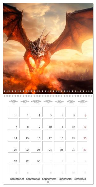 Produktbild: DRAGONS Wings of Power (Wall Calendar 2026 12 &times; 12 Inch) CALVENDO 12 Month Wall Calendar