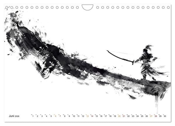 Produktbild: Samurai Illustrationen (Wandkalender 2026 DIN A4 quer), CALVENDO Monatskalender