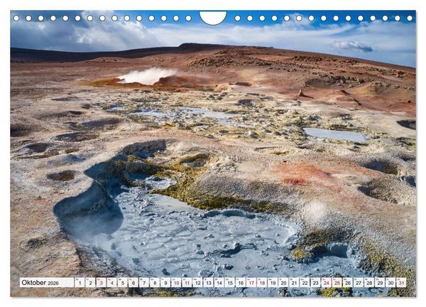 Produktbild: VULKANE: Atemberaubende Vulkanlandschaften S&uuml;damerikas (Wandkalender 2026 DIN A4 quer), CALVENDO Monatskalender