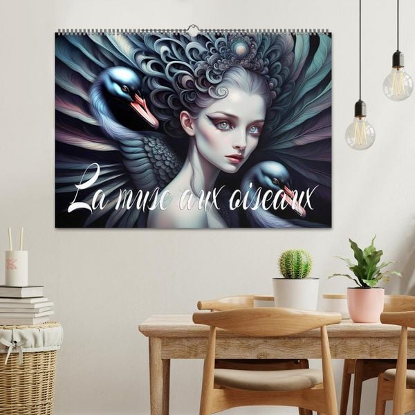 Produktbild: La muse aux oiseaux (Calendrier mural 2026 DIN A2 vertical), CALVENDO calendrier mensuel
