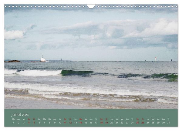 Produktbild: Sillonnez la plage (Calendrier mural 2026 DIN A3 vertical), CALVENDO calendrier mensuel