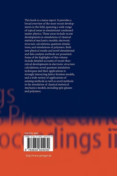 Produktbild: Computer Simulation Studies in Condensed-Matter Physics XV