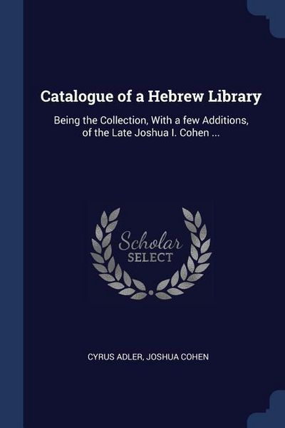 Produktbild: Catalogue of a Hebrew Library