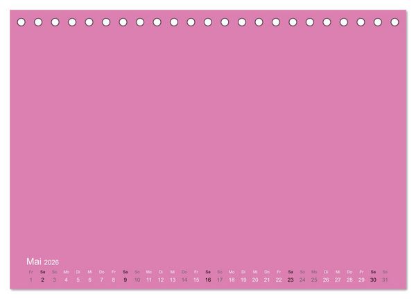 Produktbild: Bastelkalender - Pink (Tischkalender 2026 DIN A5 quer), CALVENDO Monatskalender