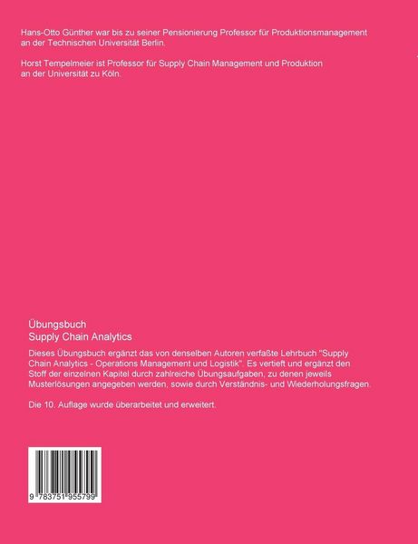 Produktbild: &Uuml;bungsbuch Supply Chain Analytics