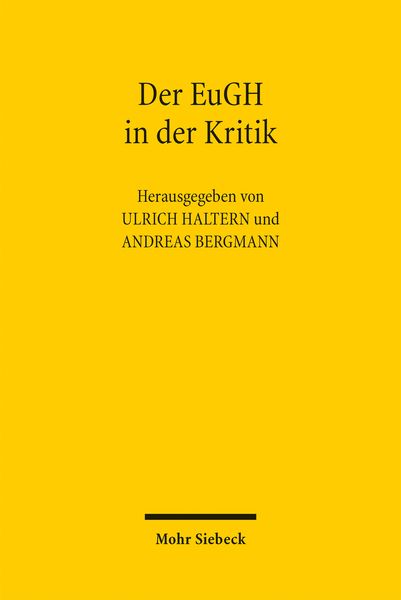 Produktbild: Der EuGH in der Kritik