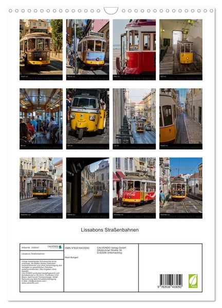 Produktbild: Lissabons Stra&szlig;enbahnen (Wandkalender 2026 DIN A3 hoch), CALVENDO Monatskalender