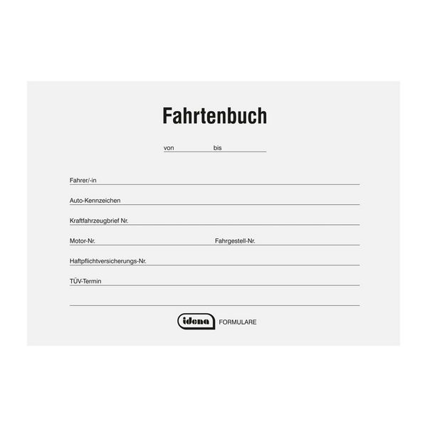Produktbild: Idena Fahrtenbuch DIN A6 40 Blatt