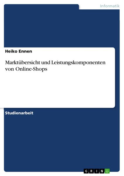 Produktbild: Markt&uuml;bersicht und Leistungskomponenten von Online-Shops