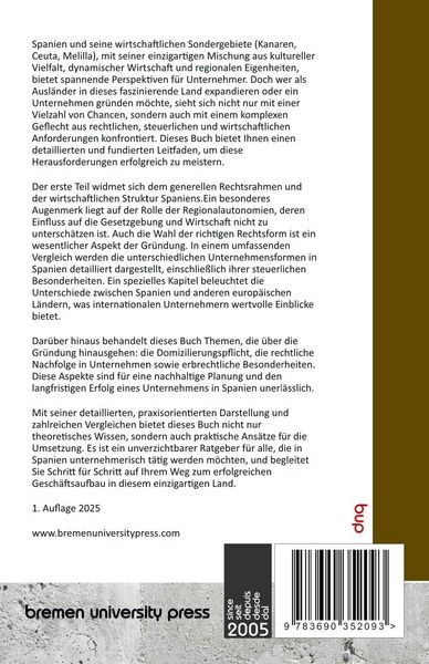 Produktbild: Unternehmensgr&uuml;ndung in Spanien und seinen Sondergebieten