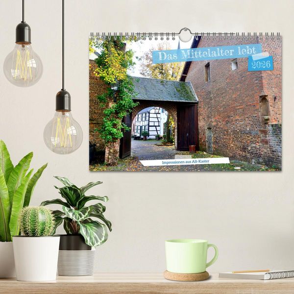 Produktbild: Das Mittelalter lebt - Impressionen aus Alt-Kaster (Wandkalender 2026 DIN A4 quer), CALVENDO Monatskalender