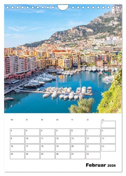 Produktbild: Monaco - F&uuml;rstentum an der C&ocirc;te d'Azur (Wandkalender 2026 DIN A4 hoch), CALVENDO Monatskalender