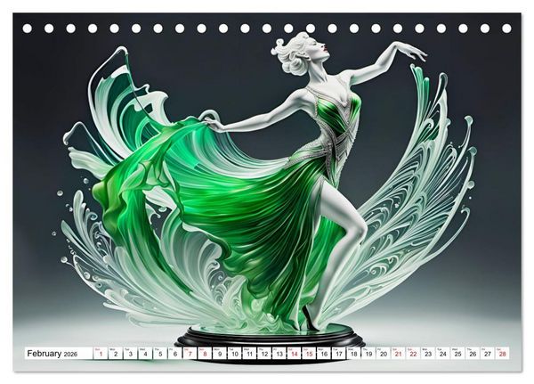Produktbild: Elegant dancers (Desk Calendar 2026 DIN A5 landscape), CALVENDO 12 Month DeskCalendar