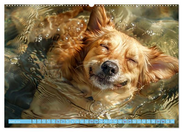 Produktbild: Hunde und Wasser (Wandkalender 2026 DIN A2 quer), CALVENDO Monatskalender