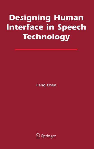 Produktbild: Designing Human Interface in Speech Technology