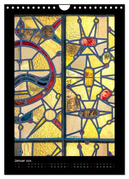 Produktbild: Kirchenfenster - Sakrale Glaskunst (Wandkalender 2026 DIN A4 hoch), CALVENDO Monatskalender
