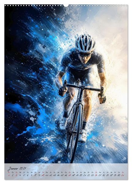 Produktbild: Herzschlag 180 - Wenn Rennradsport zur Kunst wird (hochwertiger Premium Wandkalender 2027 DIN A2 hoch), Kunstdruck in Hochglanz