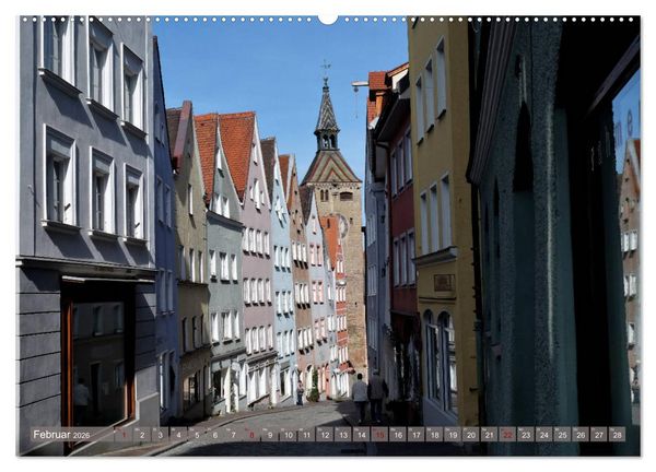 Produktbild: Landsberg am Lech - Die liebenswerte und romantische Stadt am Fluss (Wandkalender 2026 DIN A2 quer), CALVENDO Monatskalender