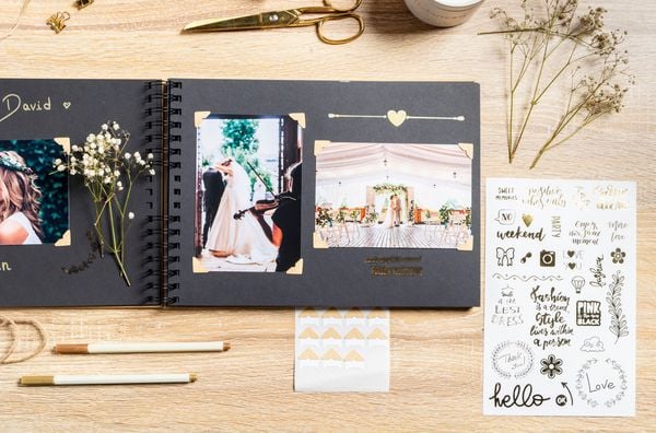 Produktbild: Set Scrapbooking, Album 32x22cm, Kraft, Scrap' Addict