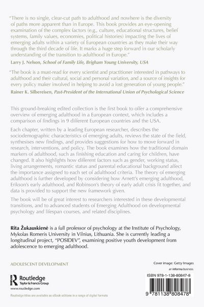 Produktbild: Emerging Adulthood in a European Context