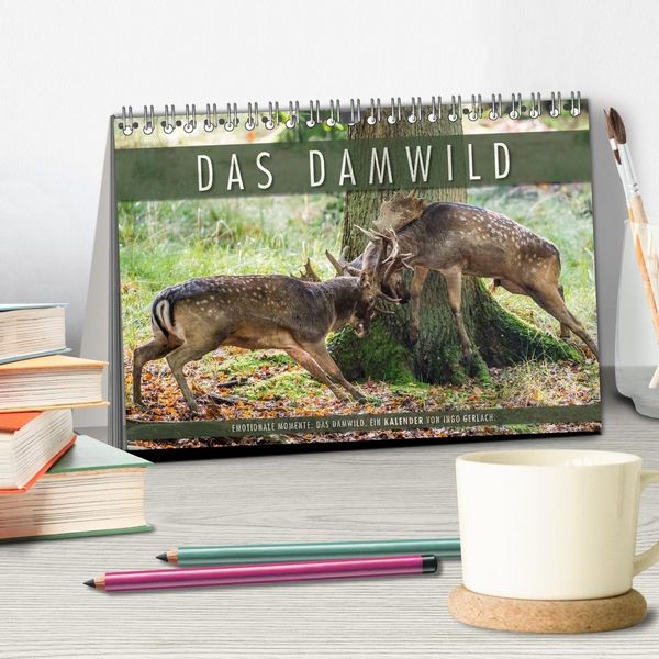 Produktbild: Emotionale Momente: Das Damwild. (Tischkalender 2027 DIN A5 quer), CALVENDO Monatskalender