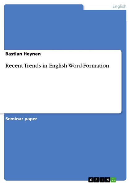 Produktbild: Recent Trends in English Word-Formation