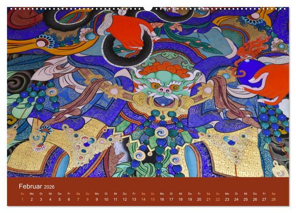 Produktbild: Buddhistische G&ouml;tter, G&ouml;tzen und D&auml;monen (hochwertiger Premium Wandkalender 2026 DIN A2 quer), Kunstdruck in Hochglanz