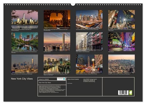 Produktbild: New York City Vibes (Wandkalender 2026 DIN A2 quer), CALVENDO Monatskalender