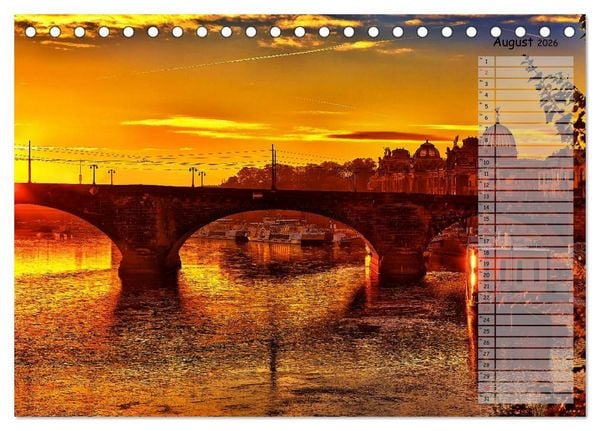 Produktbild: Dresden 2026 / Geburtstagskalender (Tischkalender 2026 DIN A5 quer), CALVENDO Monatskalender