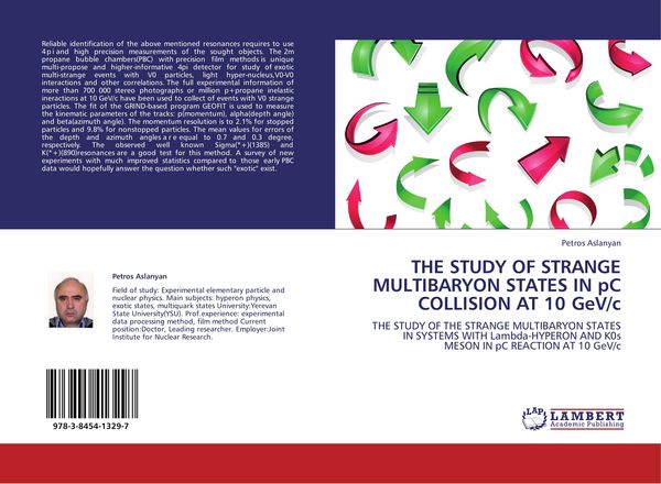 Produktbild: The Study Of Strange Multibaryon States in Pc Collision At 10 Gev/c