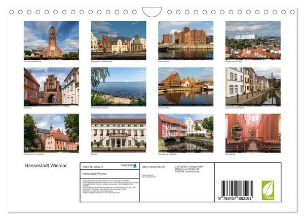 Produktbild: Hansestadt Wismar (Wandkalender 2026 DIN A4 quer), CALVENDO Monatskalender