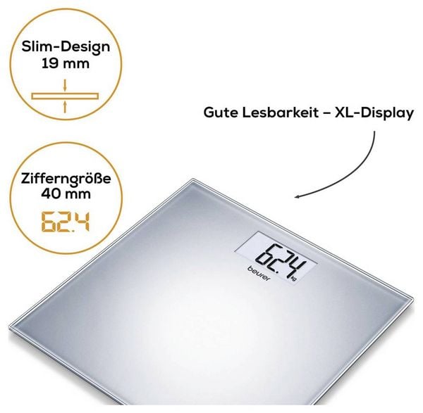 Produktbild: Beurer GS 202 Personenwaage 75638 digital W&auml;gebereich (max.)=150kg