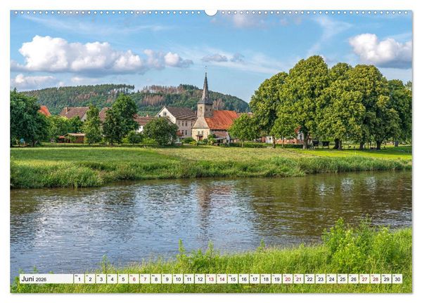 Produktbild: Das Weserbergland (hochwertiger Premium Wandkalender 2026 DIN A2 quer), Kunstdruck in Hochglanz