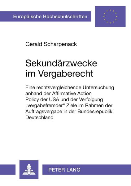Produktbild: Sekund&auml;rzwecke im Vergaberecht