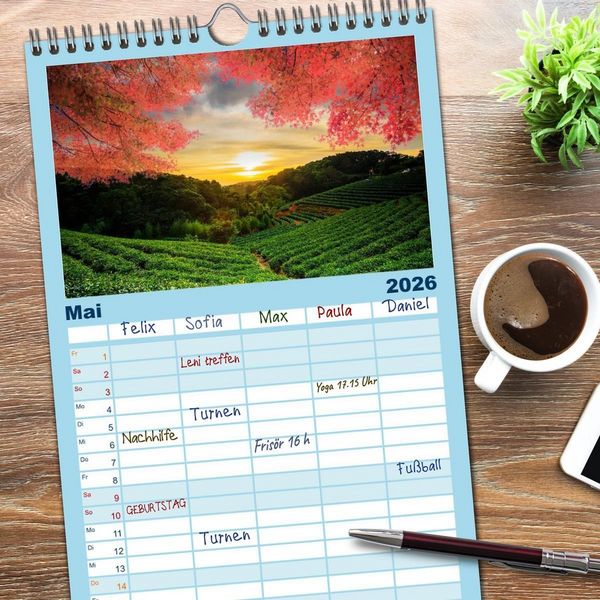 Produktbild: Familienplaner 2026 - Japan. Zwischen Tradition und Moderne mit 5 Spalten (Wandkalender, 21 x 45 cm) CALVENDO