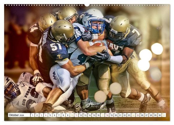 Produktbild: American Football - Power (hochwertiger Premium Wandkalender 2026 DIN A2 quer), Kunstdruck in Hochglanz