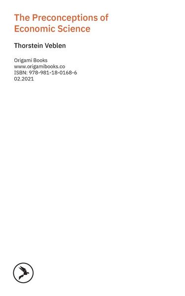 Produktbild: The Preconceptions of Economic Science