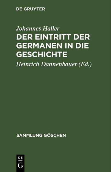 Produktbild: Der Eintritt der Germanen in die Geschichte