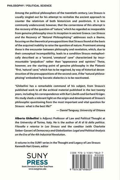 Produktbild: Leo Strauss and the Recovery of "Natural Philosophizing"