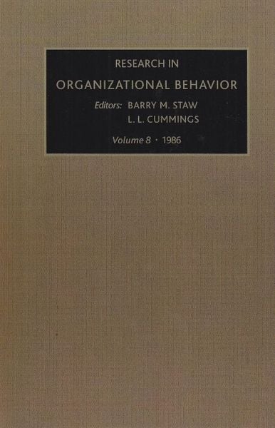 Produktbild: Research in Organizational Behavior: Volume 8