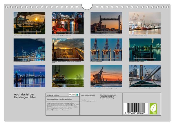 Produktbild: Auch das ist der Hamburger Hafen (Wandkalender 2026 DIN A4 quer), CALVENDO Monatskalender