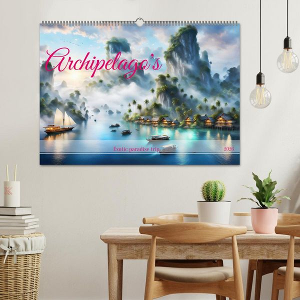Produktbild: Archipelago's Exotic paradise trip (Wall Calendar 2026 DIN A2 landscape), CALVENDO 12 Month Wall Calendar