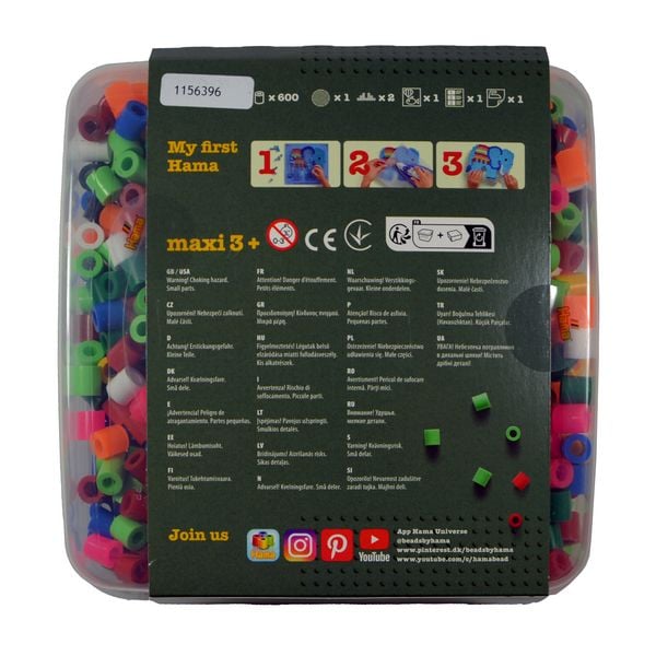 Produktbild: HAMA Box mit Perlen und Stiftplatten MAXI Essensmotive