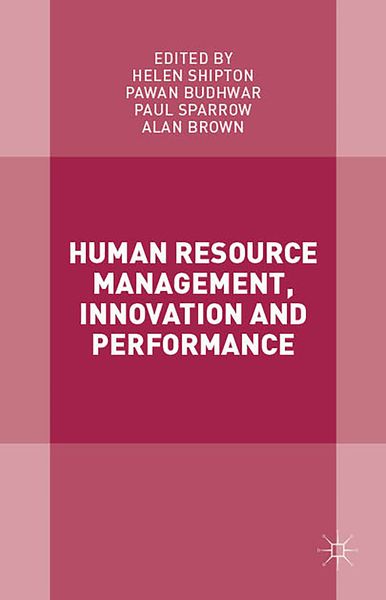 Produktbild: Human Resource Management, Innovation and Performance