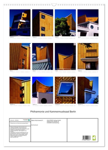 Produktbild: Philharmonie und Kammermusiksaal Berlin (Wandkalender 2026 DIN A2 hoch), CALVENDO Monatskalender