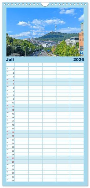 Produktbild: Familienplaner 2026 - Seoul - Stadt der Kontraste mit 5 Spalten (Wandkalender, 21 x 45 cm) CALVENDO
