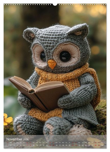 Produktbild: CROCHET ANIMALS (Wall Calendar 2026 DIN A2 portrait), CALVENDO 12 Month Wall Calendar
