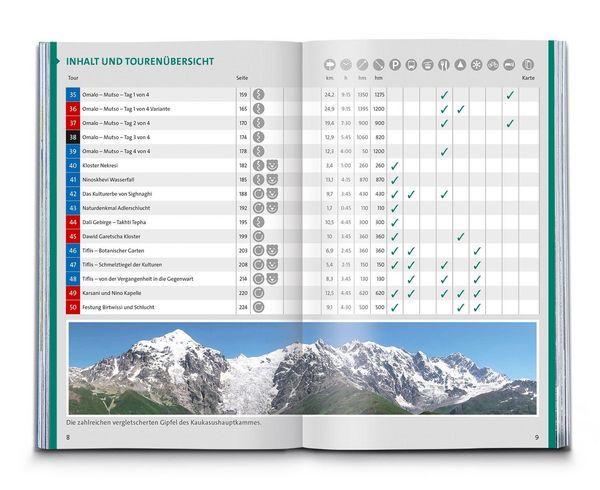 Produktbild: KOMPASS Wanderf&uuml;hrer Georgien, Kaukasus, 50 Touren mit Extra-Tourenkarte