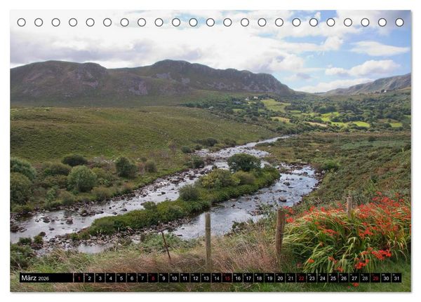 Produktbild: Quer durch Irland - Landschaften pur (Tischkalender 2026 DIN A5 quer), CALVENDO Monatskalender